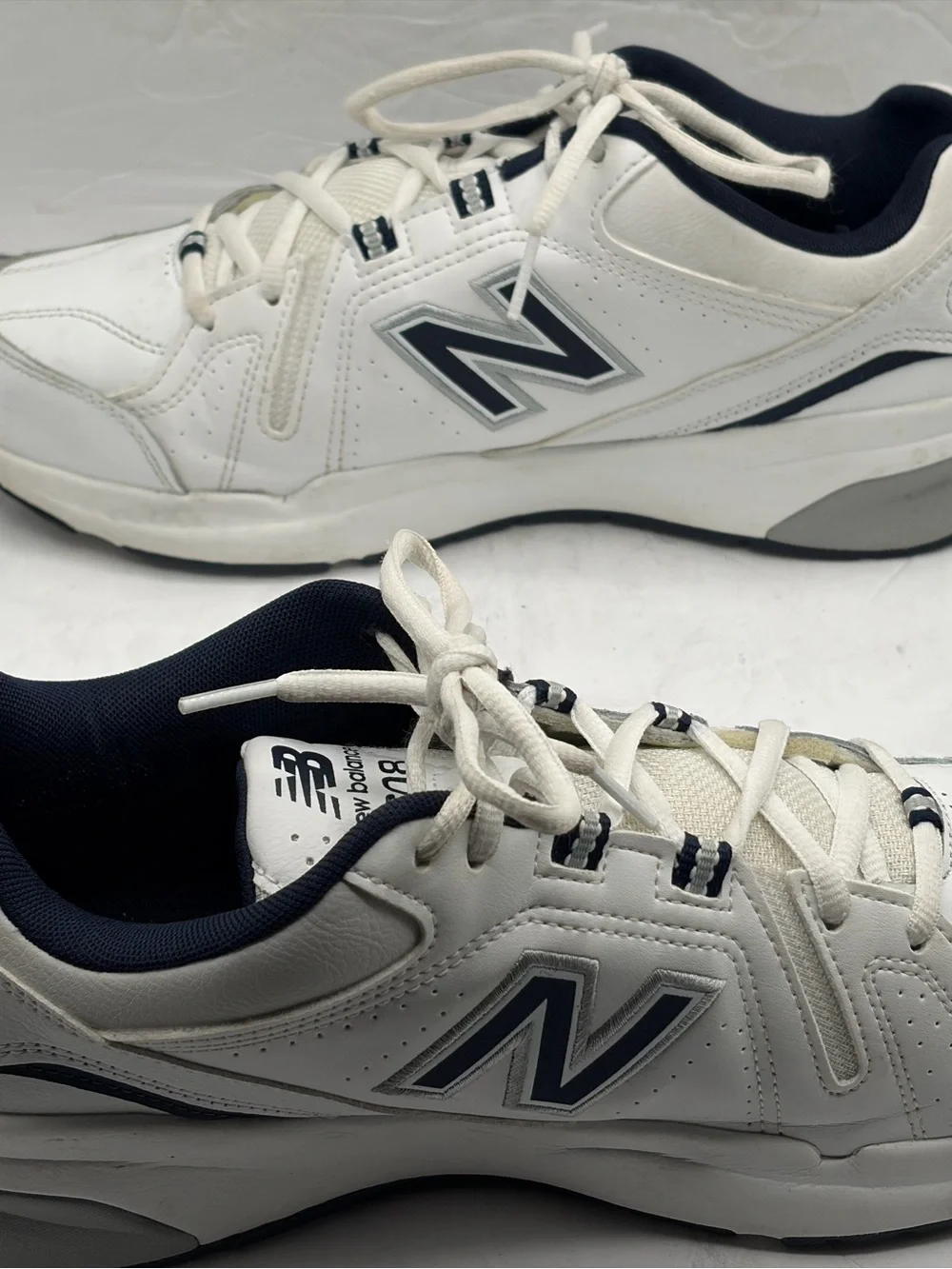 New Balance 608 V5 Men Size 10D Training Shoe Sneaker White Blue MX608WN5